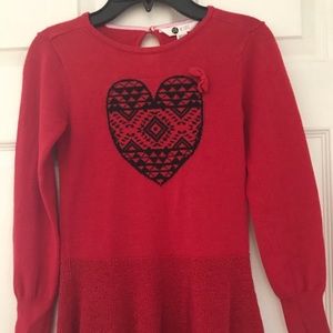 Petit Lem Girls Valentine heart dress size 7